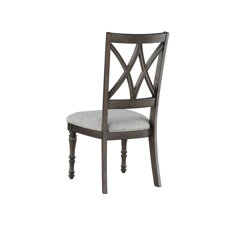 18" Set of 2 Linnett Side Chairs Gray/Brown - Steve Silver