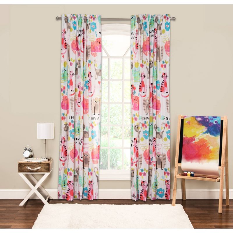 Crayola Pointillist Pansy Curtain Panel
