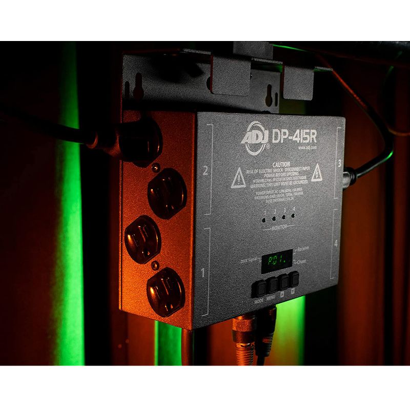 ADJ DP-415R Innovative 2-in-1 Portable 4 Channel Stage Lighting DMX Dimmer and Switch Pack Intelligent DJ Equipment