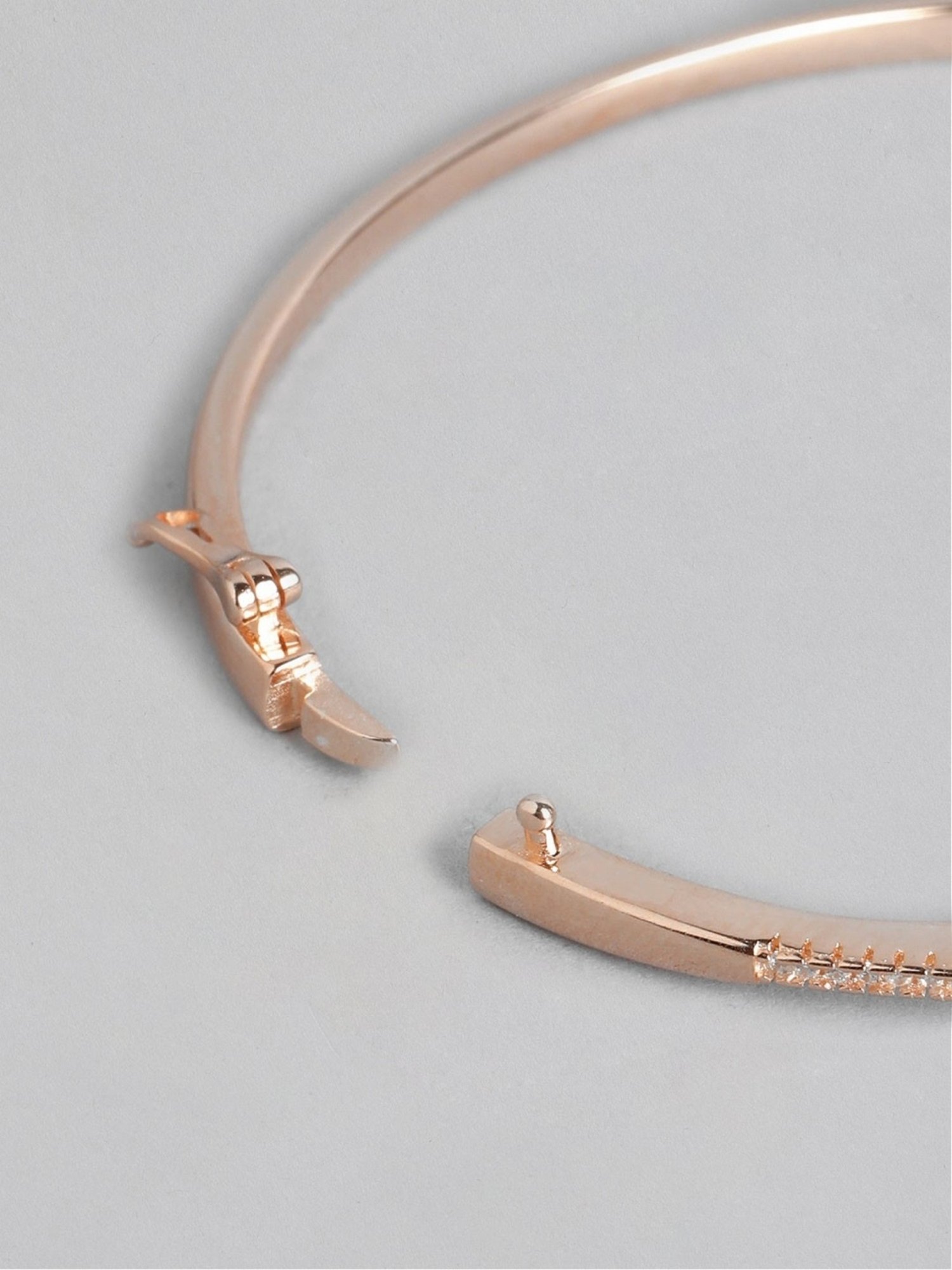 Zavya CZ Rose Gold-Plated 92.5 Sterling Silver Bracelet