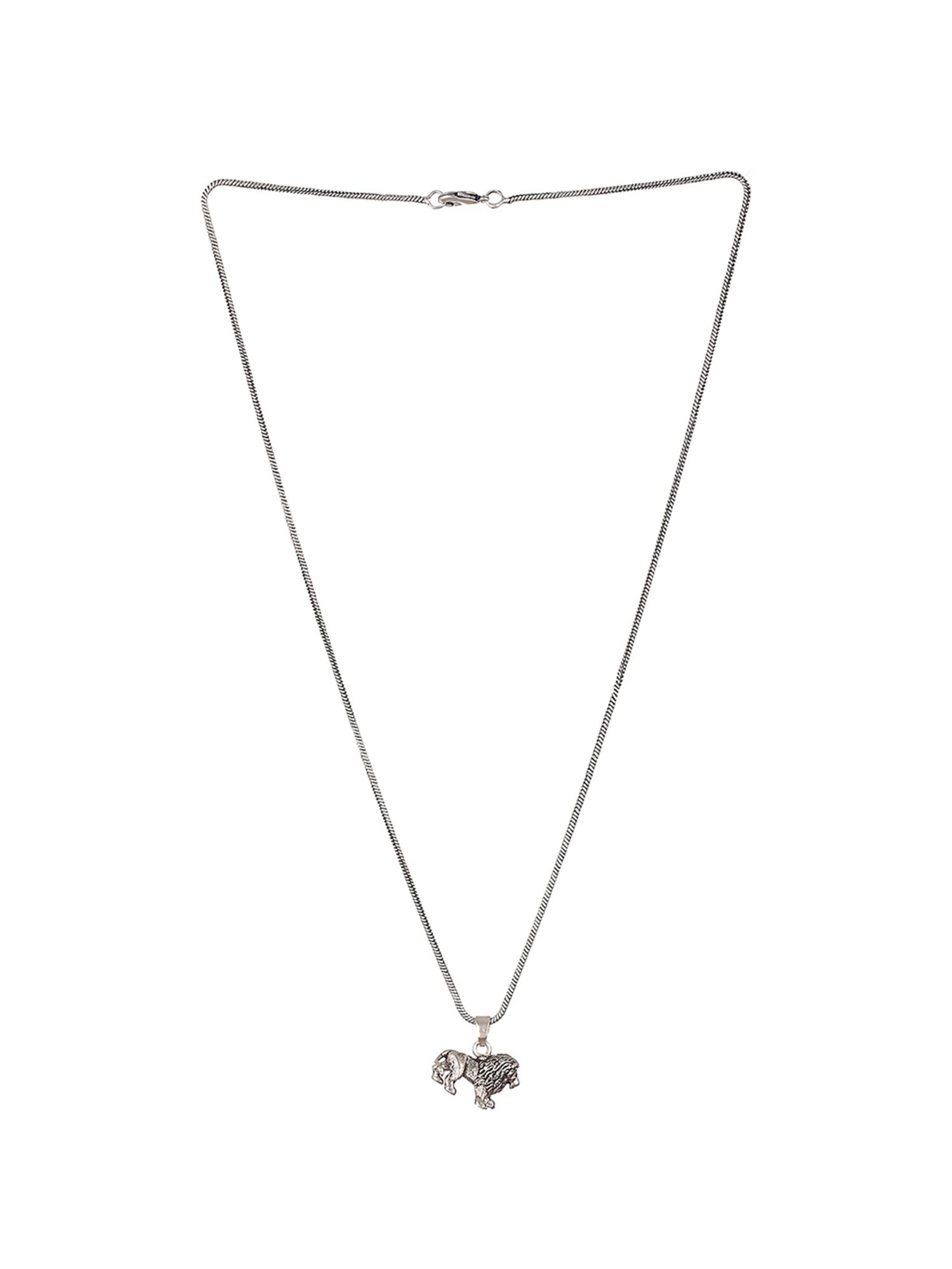 Bold by Priyaasi Lion Black Casual Pendant With Chain for Men