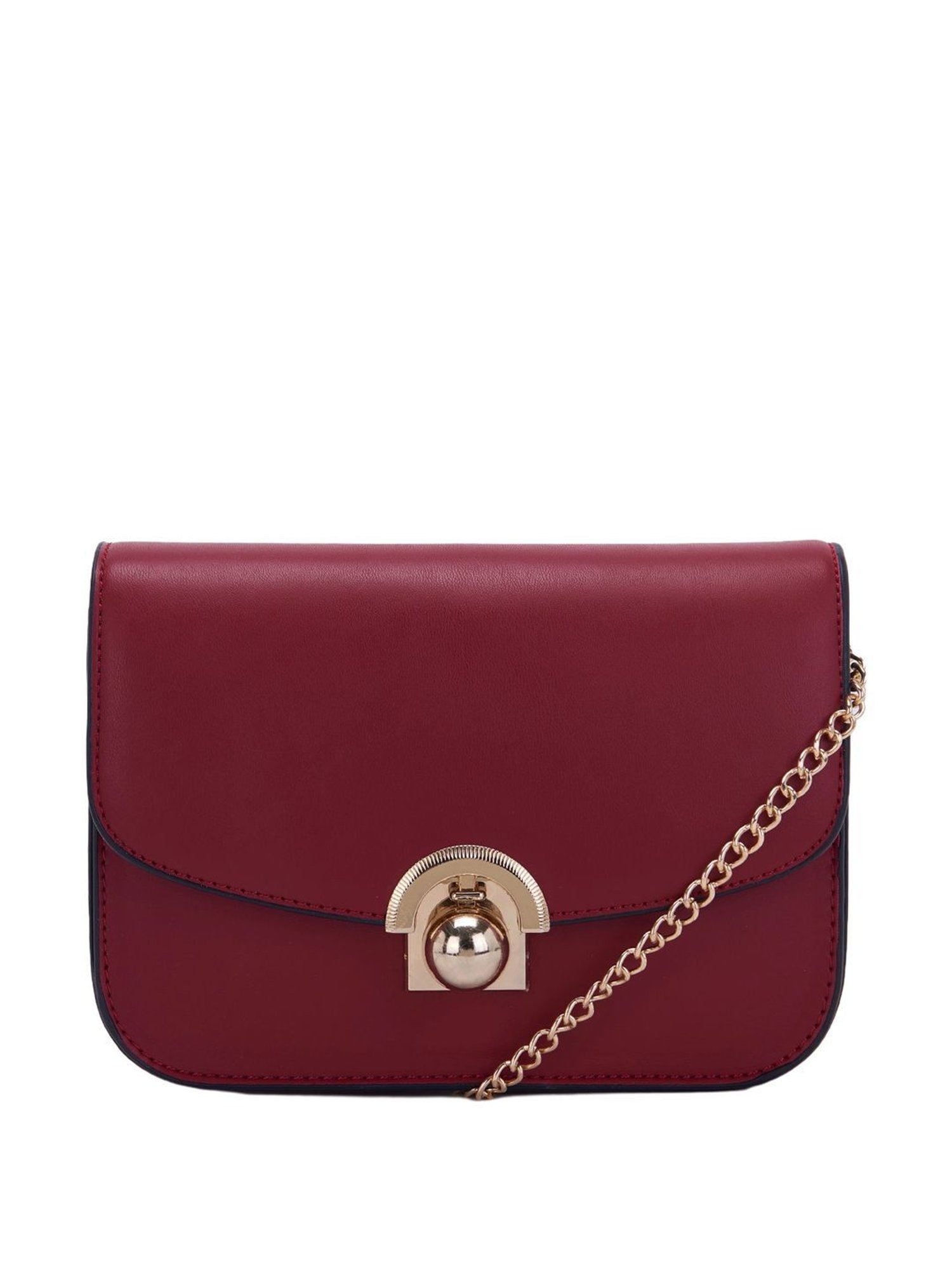 Giordano Maroon Solid Medium Sling Handbag