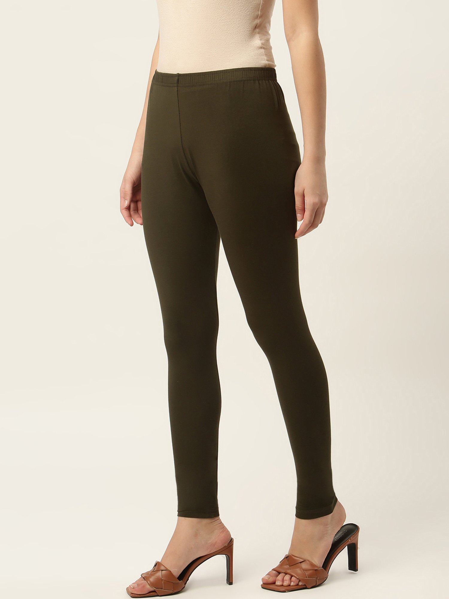 Ms.Lingies Green Cotton Leggings