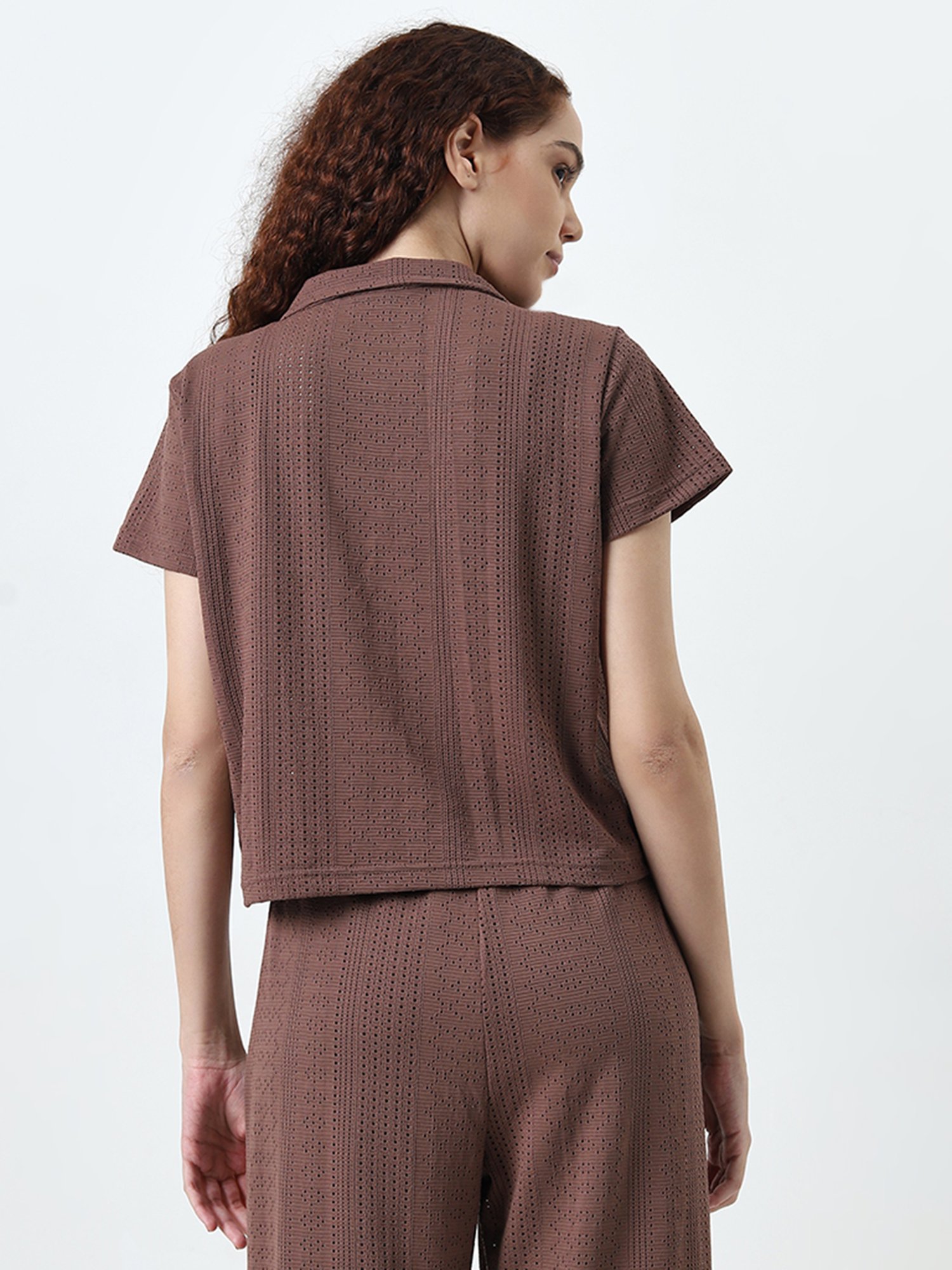 Superstar by Westside Brown Embroidered Shirt