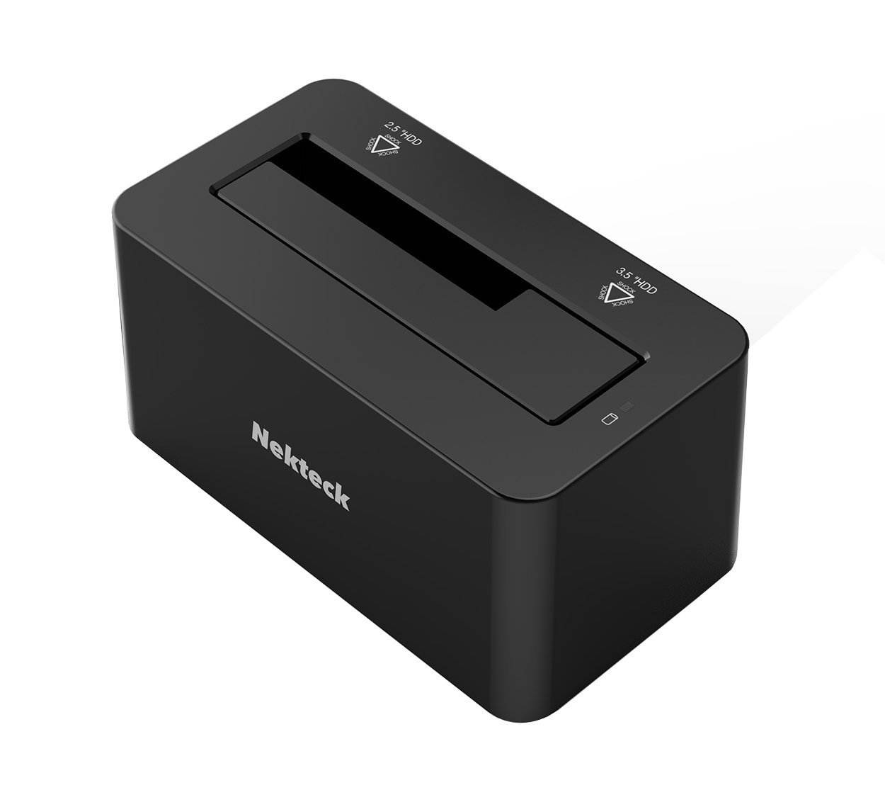 Nekteck USB Type C USB3.1 (USB-C) to SATA 2.5/3.5 Inch External Hard Drive Disk Docking Station Enclosure for for 3.5" 2.5" SATA HDD and SSD [Support Up to 8TB] - Tool Free, 1 Bay