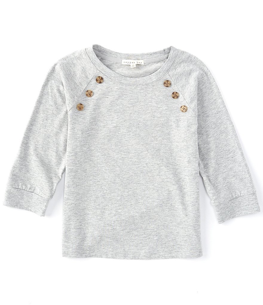 Copper Key Big Girls 7-16 Side Button Sweater