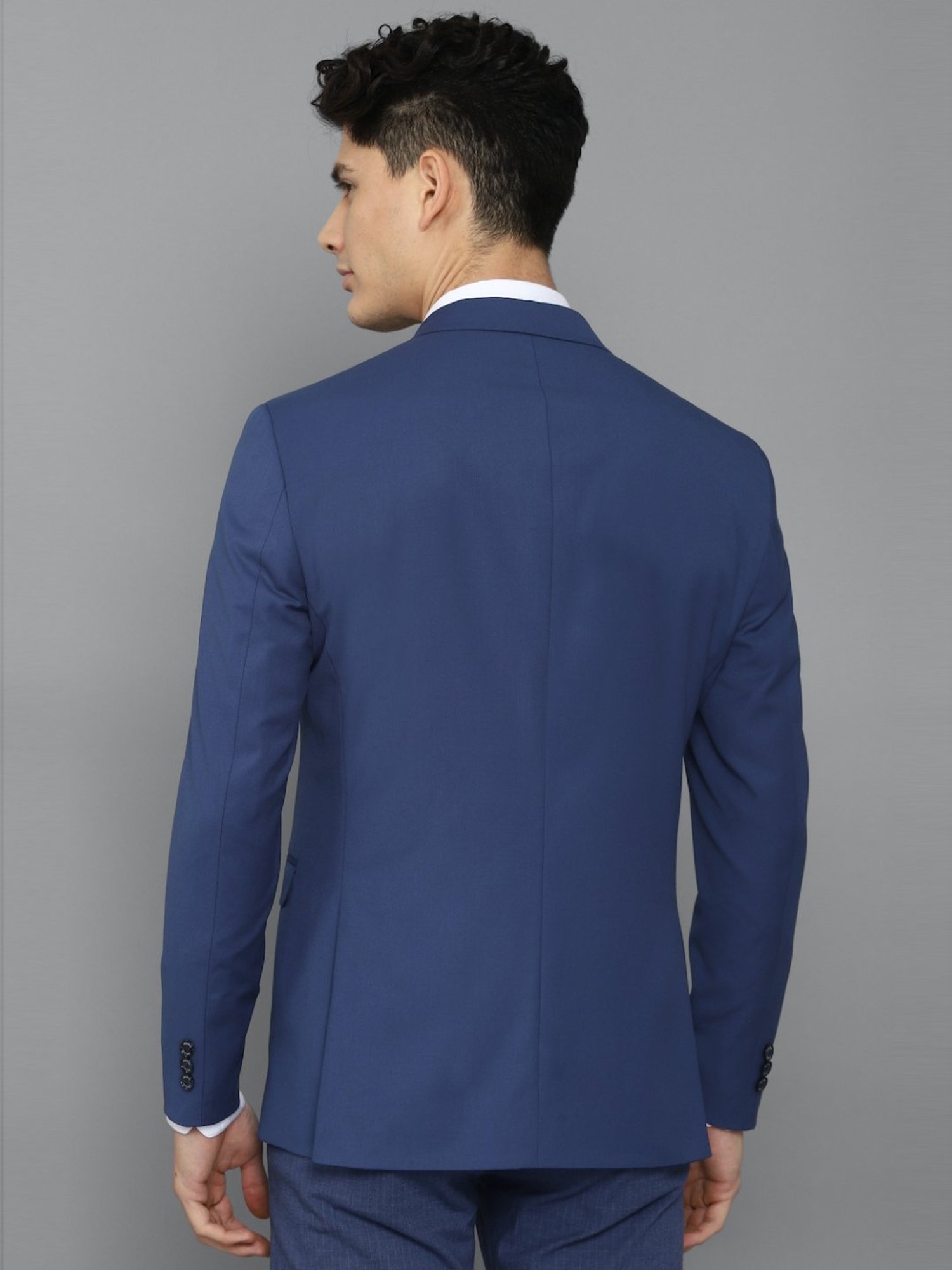 Louis Philippe Light Blue Regular Fit Blazer