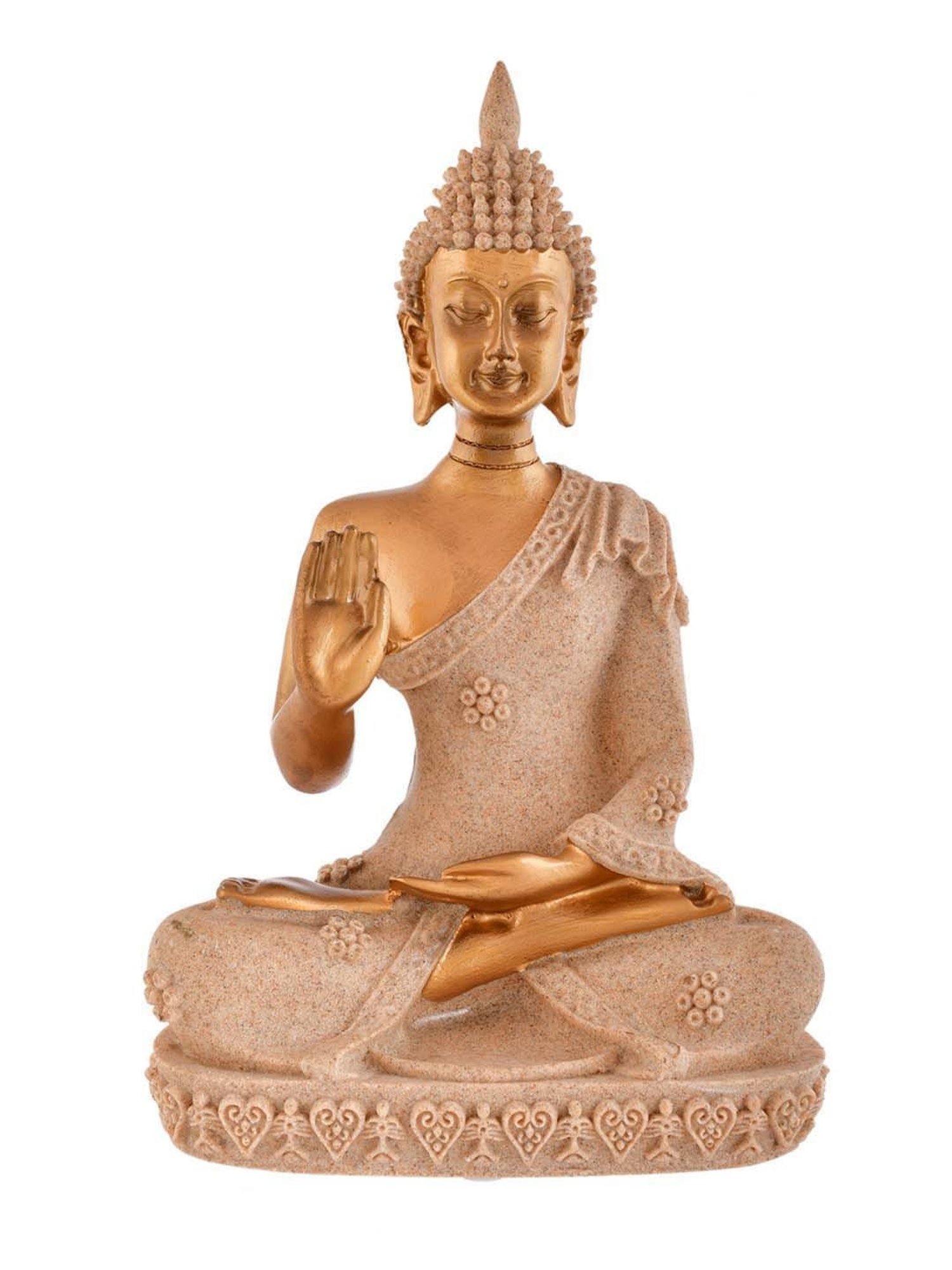 Tayhaa Golden Resin Divine Blessing Buddha Idol