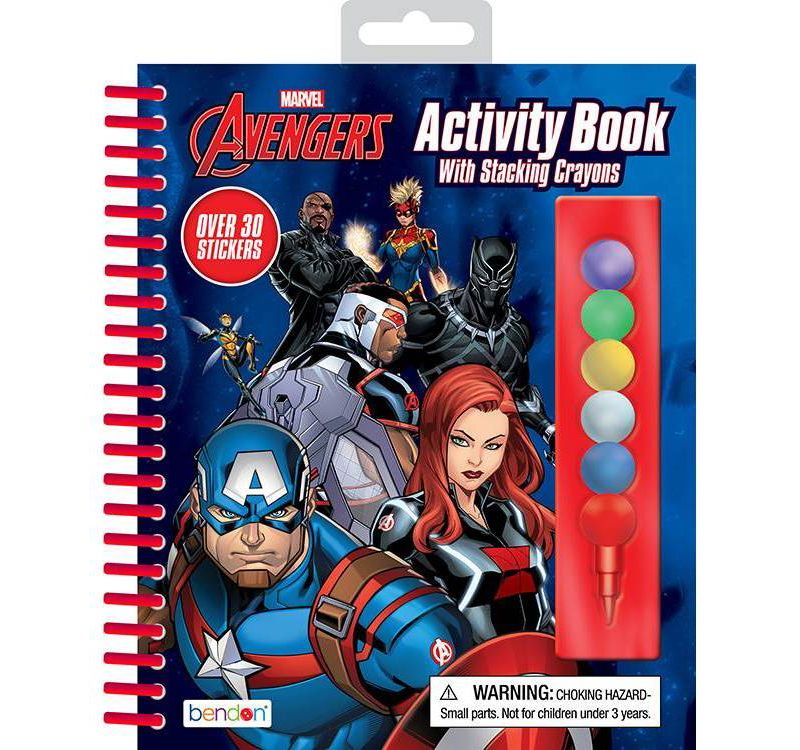 Avengers Activity Book with Stacking Crayons