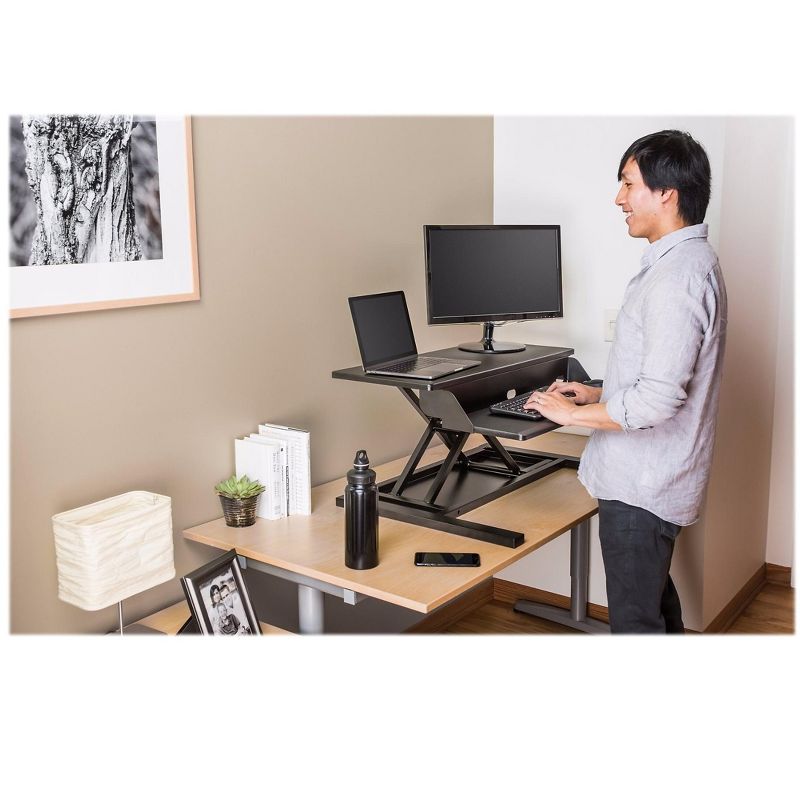 Luxor Level Up Pro 32W Adjustable Riser, Laminate Wood LVLUP