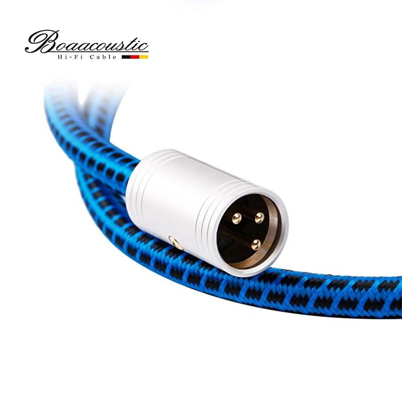 JIB  Blueberry Series 6N OCC Balanced XLR Male to XLR Female 3 PIN Microphone Cable 49ft15M2PackSet