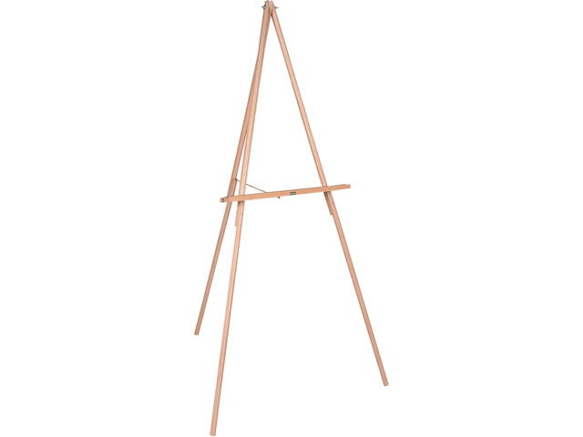 Mastervision FLX06203MV Oak Display Tripod Easel, 60", Wood/Brass