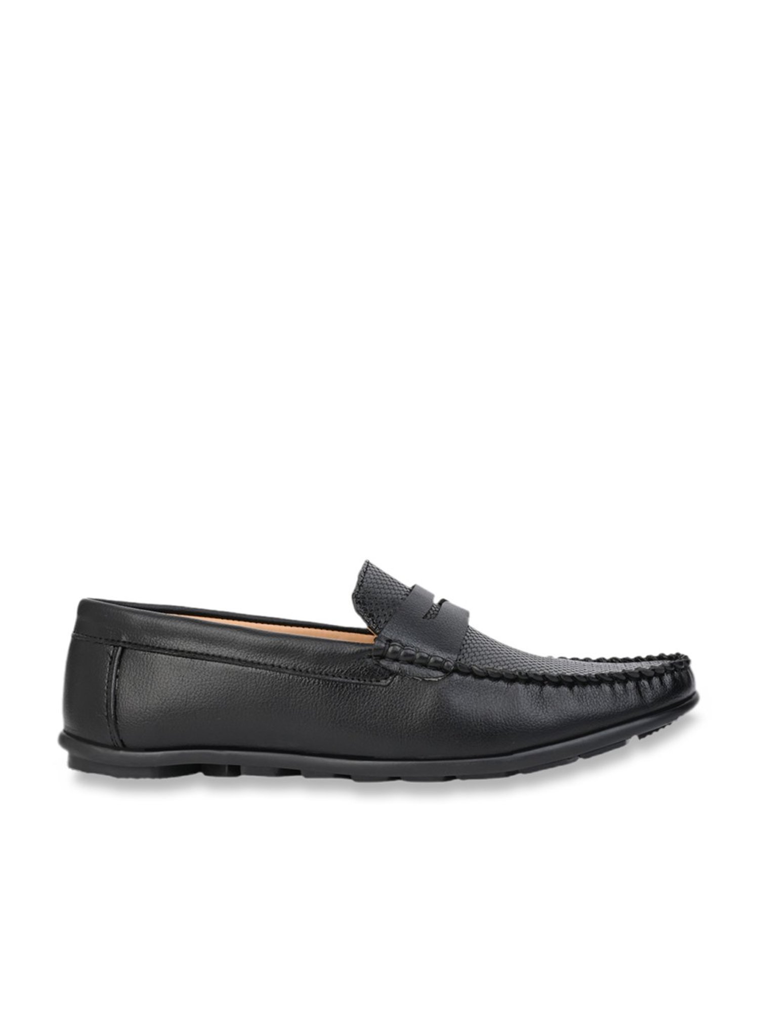 Alberto Torresi Men's Black Casual Loafers