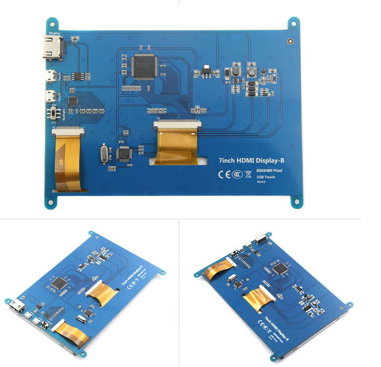 7 inch 800*480 LCD display monitor suitable for Raspberry Pi 3 + HDMI Cable+ USB Cable