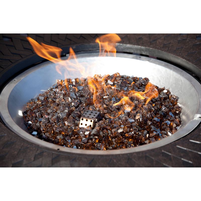 American Fireglass 10 LB Bag 1/2 Inch Reflective Fireplace & Firepit Fire Glass, Copper