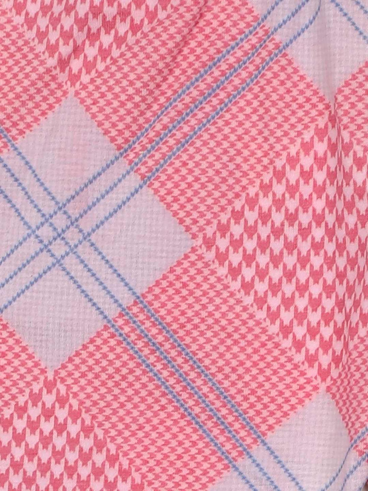 ZIAMA Girls Pink & Grey Chequered Capri