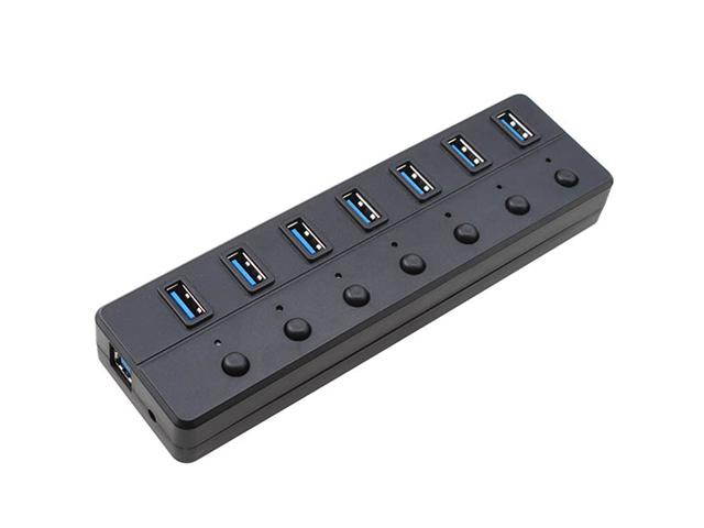 Professional USB 3.0 7 Port Hub + 5V 2A Power Adapter (VIA VL812 Chipset - USB 2.0 compatible)