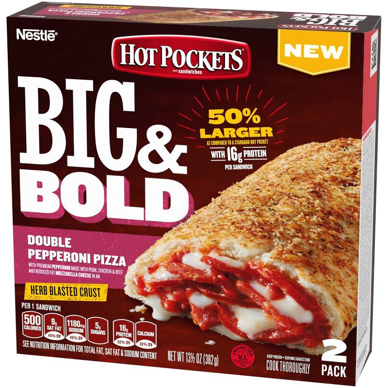 Hot Pockets Big & Bold Double Pepperoni Pizza - 13.5oz