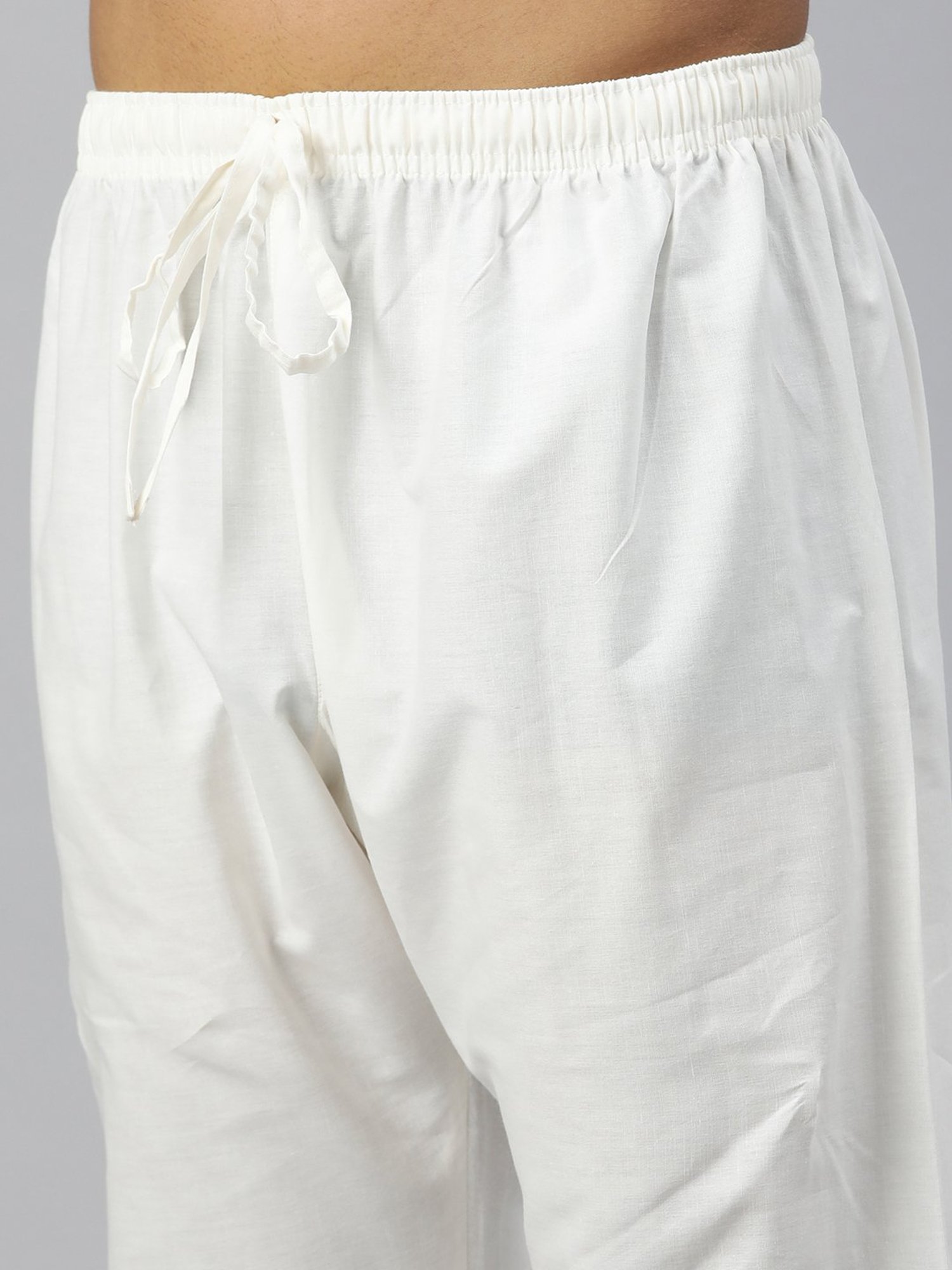 Manthan Yellow & White Regular Fit Self Design Kurta & Churidar Set