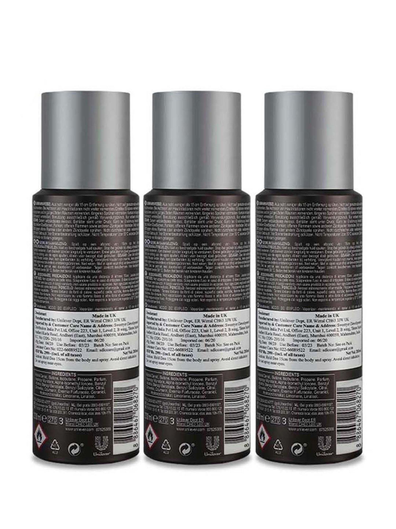 Brut Deodorant Spray Musk for Men - 200 ml (Pack of 3)