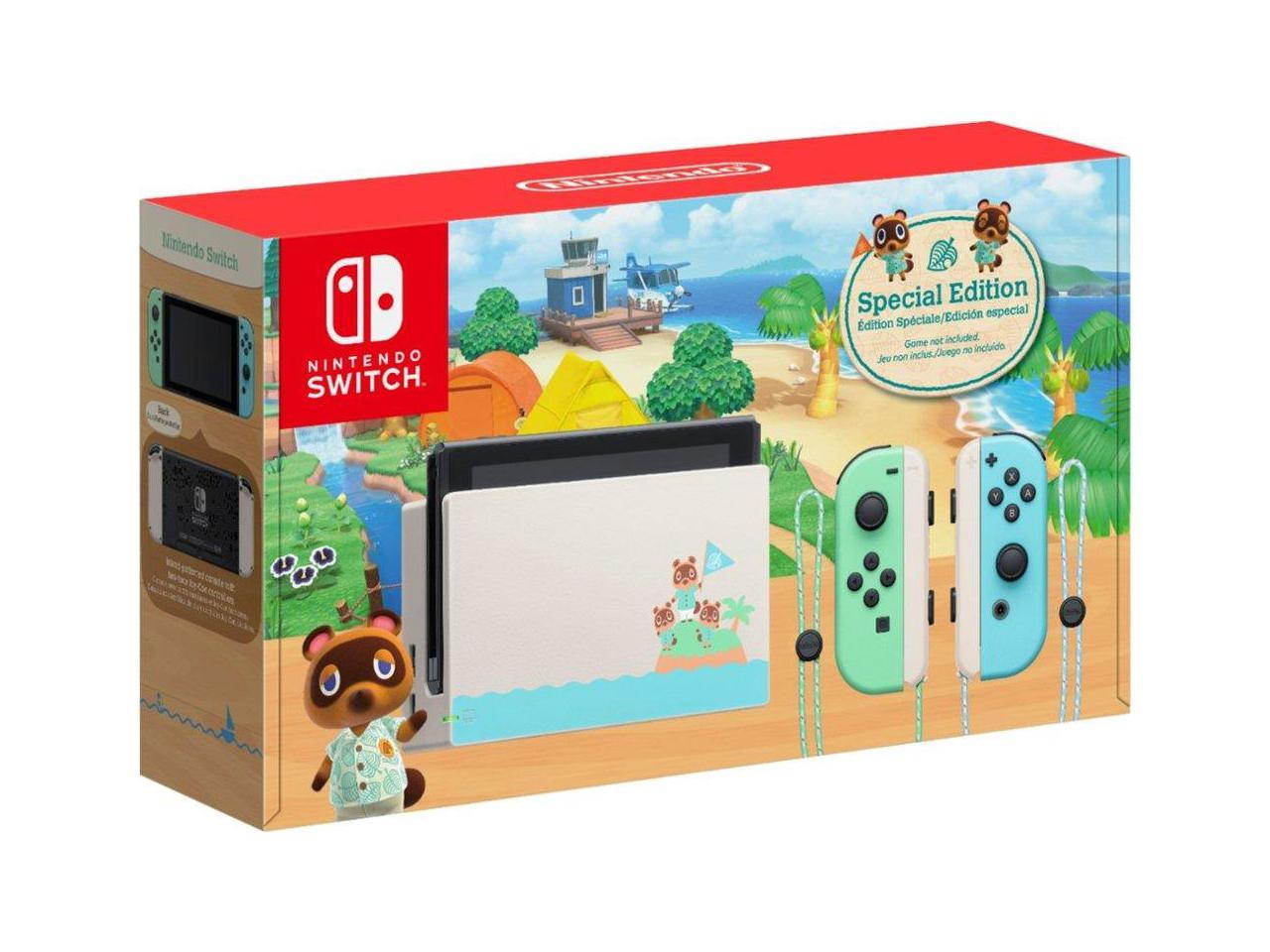 New Nintendo Switch Animal Crossing: New Horizons Edition Bundle with Animal Crossing: New Horizons Game and Super Mario 3D All-Stars