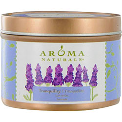 ONE 2.8oz SMALL SOY TO GO TIN  AROMATHERAPY CANDLE.  THE ESSENTIAL OIL OF LAVENDER IS KNOWN FOR ITS CALMING AND HEALING BENEFITS.  BURNS APPROX. 15 HRS.