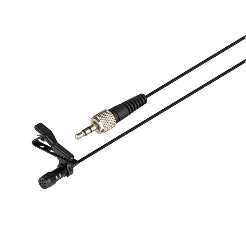 Lavalier Microphone 35mm Stereo Screw Locking Plug Cardioid Clip on Lapel Mic for Sennheiser Wireless Transmitter Bodypack