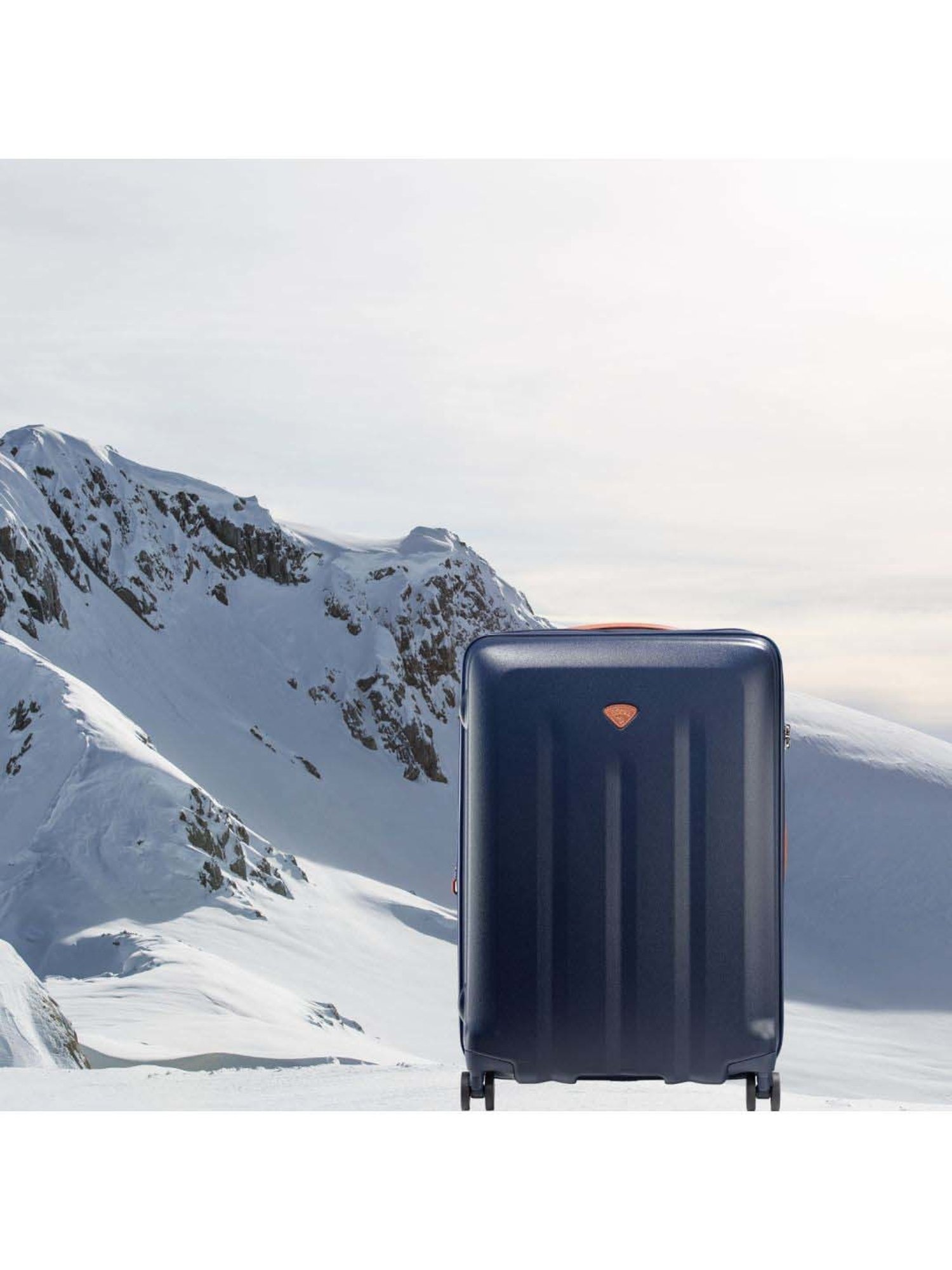 Jump Uppsala Rigid Navy 8 Wheels Large Hard Cabin Trolley Bag Set of 2