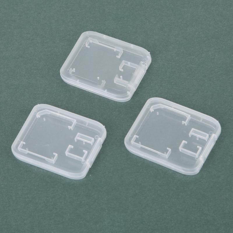 10PCS Transparent Standard SD SDHC Memory Card Case Holder Box Storage New