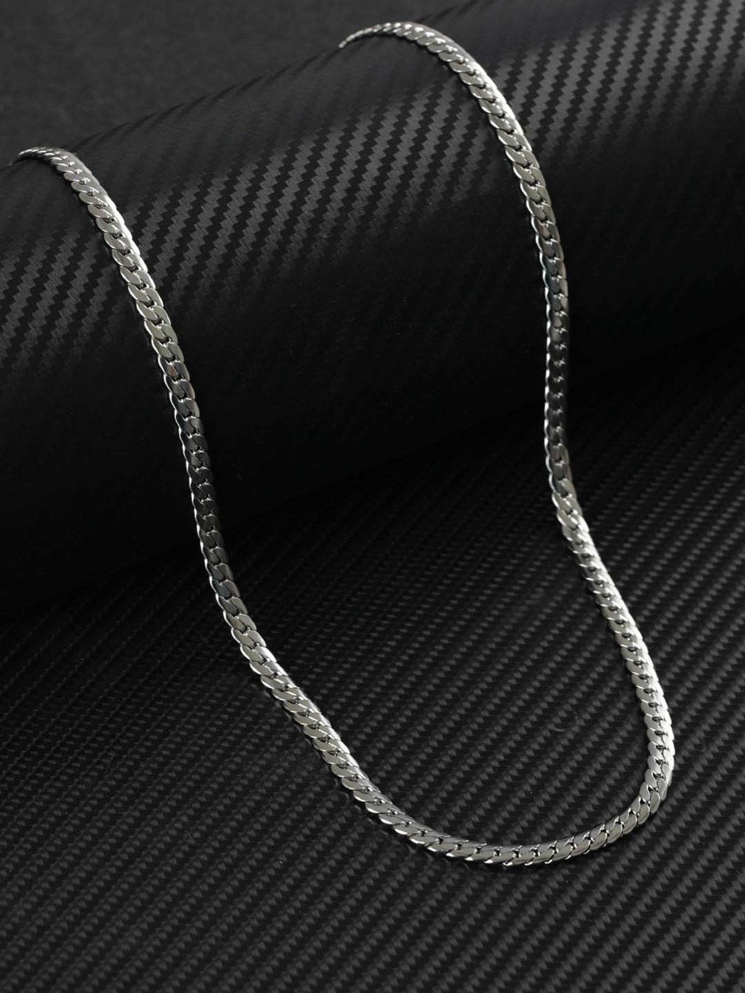 Bold by Priyaasi Classic Silver-Plated Link Chain for Men