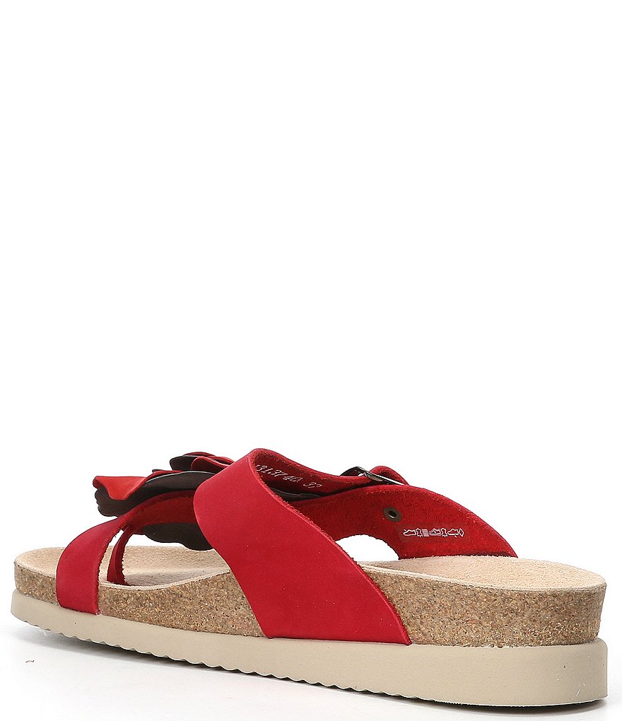 Mephisto Helen Flower Buckle Detail Leather Casual Sandals