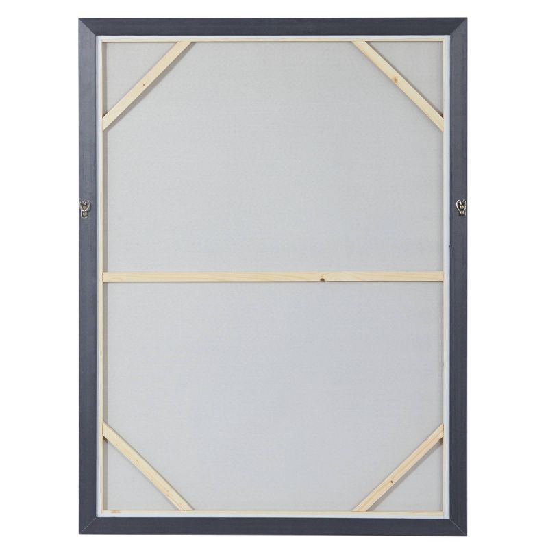 30" x 40" Rectangular Abstract Textured Canvas Wall Art with Gold Wood Frame Gold/Gray - CosmoLiving by Cosmopolitan