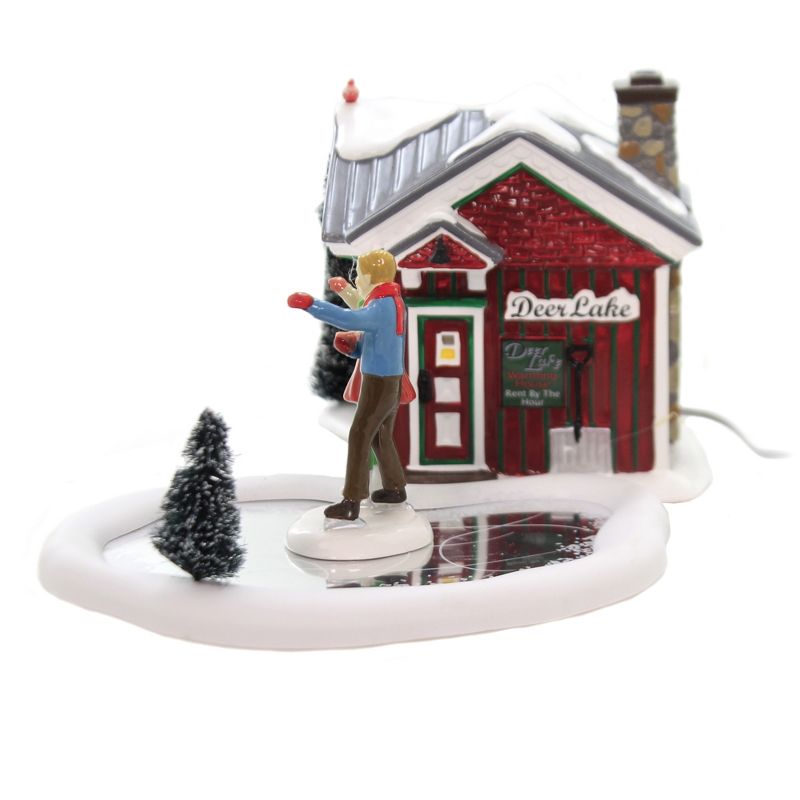 Department 56 House 5.25" Holiday Skating Party Sv Snow Village Gift Set  -  Decorative Figurines