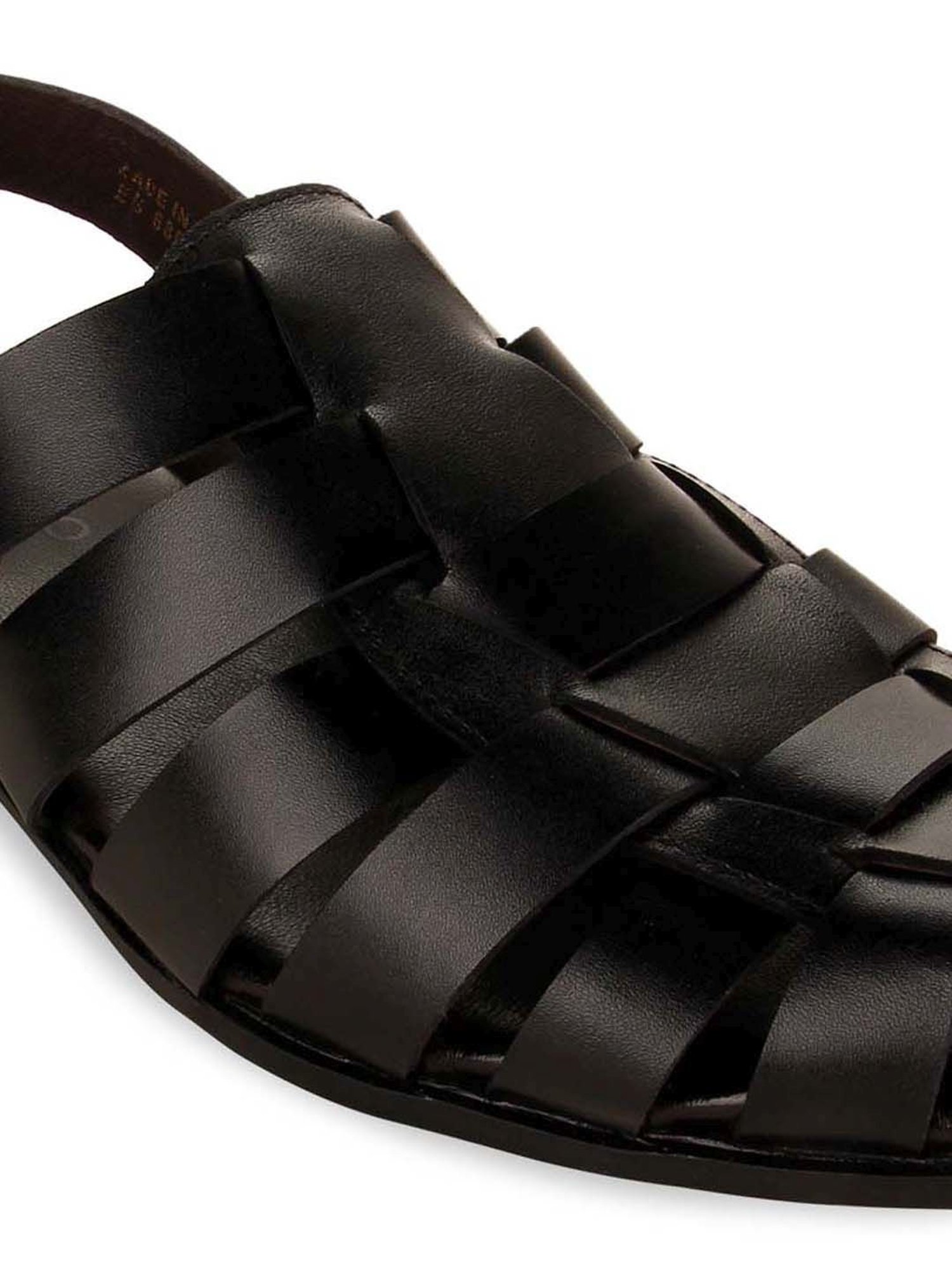 Imperio by Regal Men's Black Fisherman Sandals