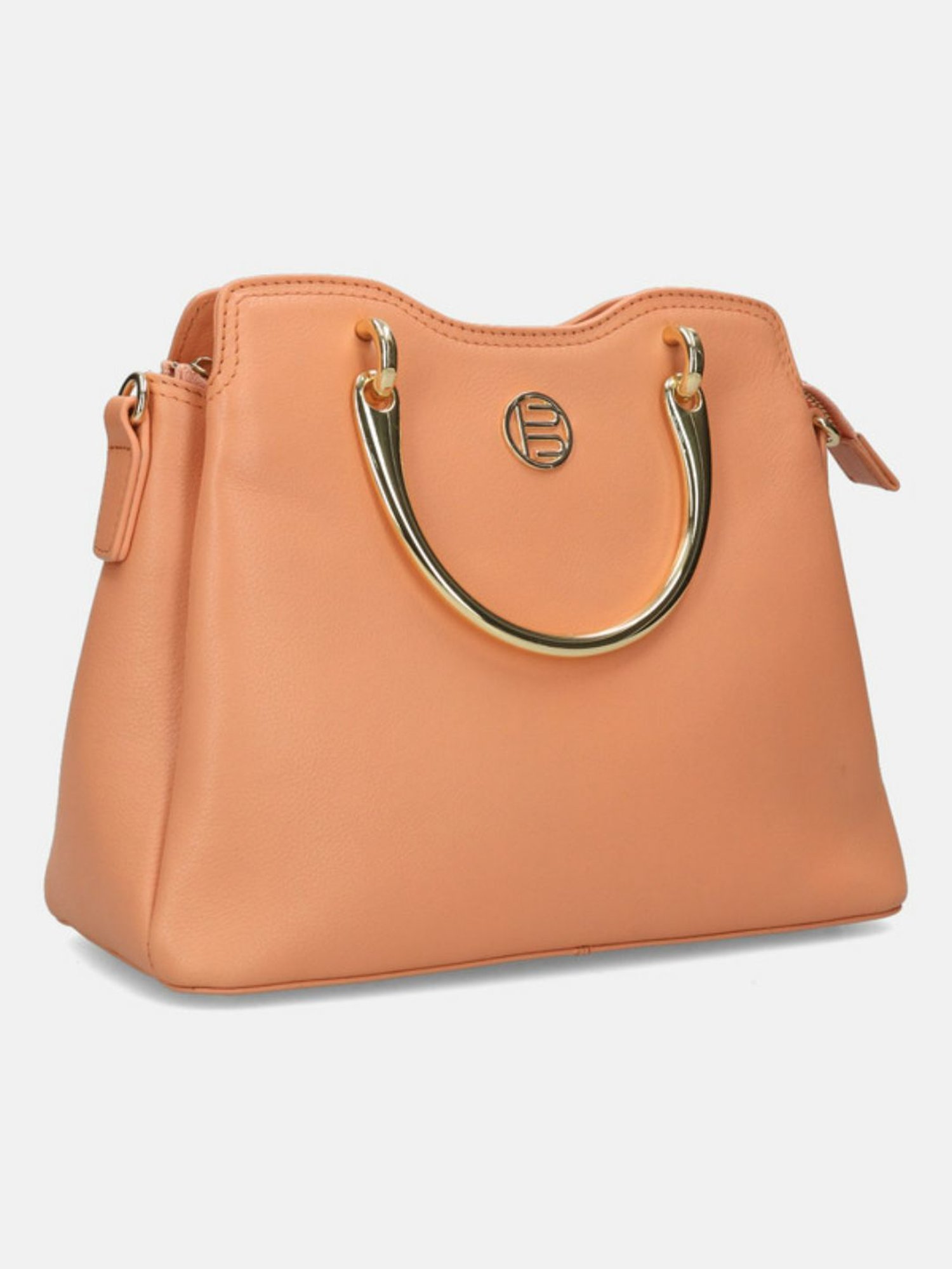 BAGATT Campania Peach Medium Leather Handbag