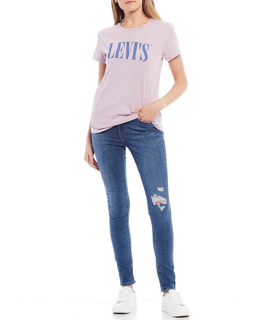 Levi's&reg; 721 Destructed High Rise Skinny Jeans