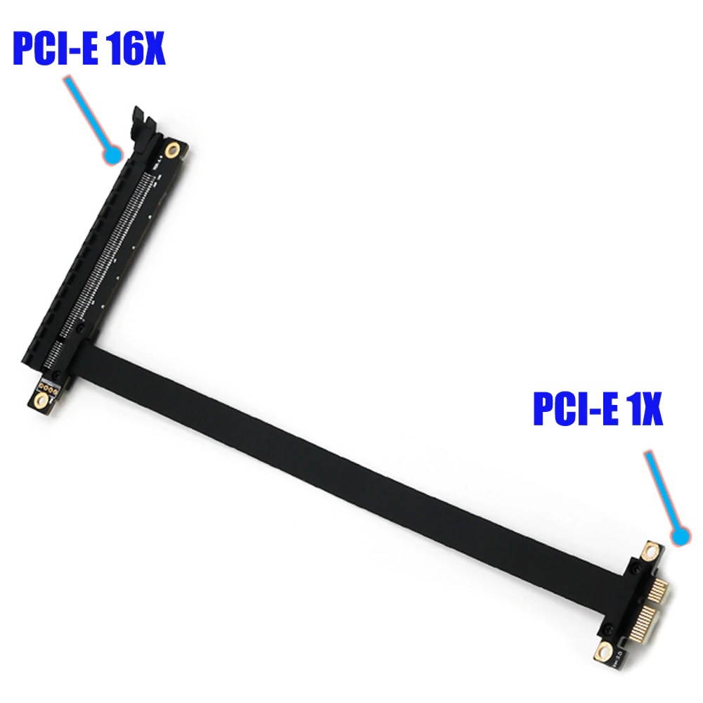 PCI E 1X to 16X Adapter PCIe Flexible Flat Extension Cable PCI Express 1 to 16 X Adapter Riser Card PCIE Extender for BTC Mining