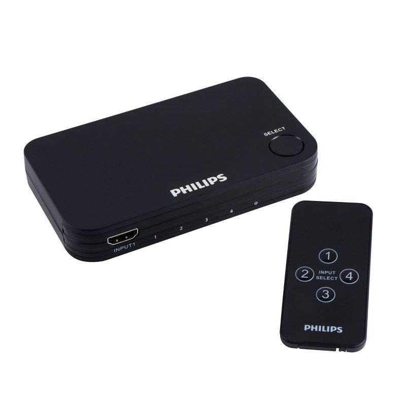 Philips 3 Port HDMI Switch - Black