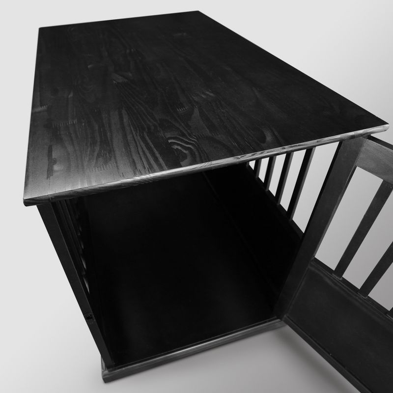 dbest products Pet Smart Cart Carrier Crate Kennel Cage Bag with Wheels and Padded Bed for Airline Airplane Travel with Cats and Dogs, Large (Black)