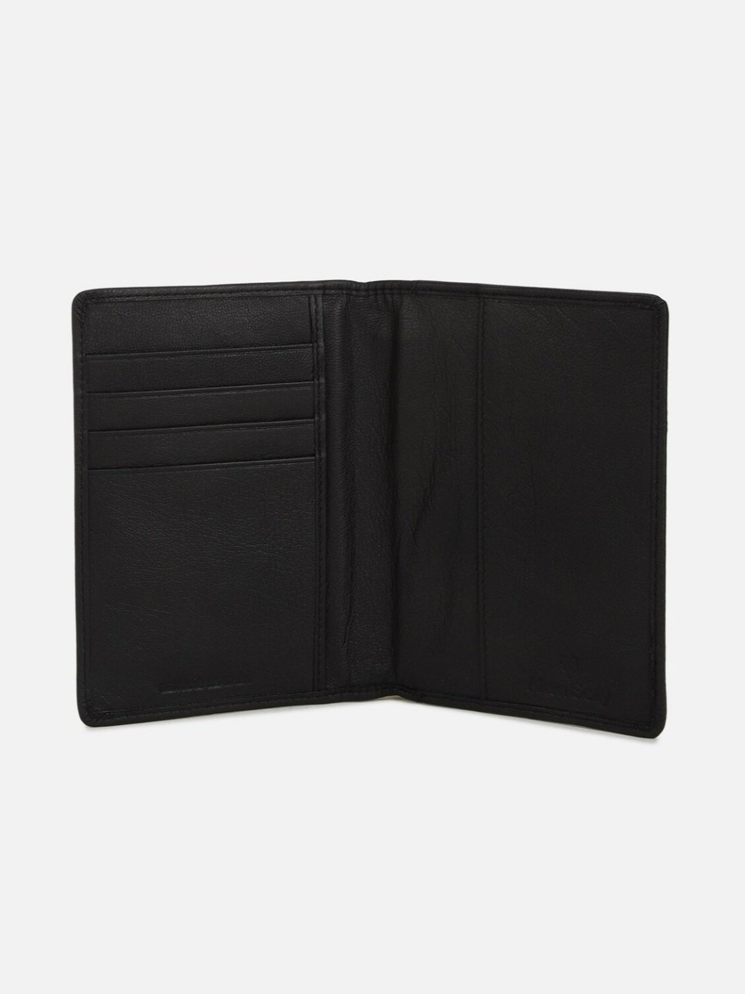 Allen Solly Black Leather Bi-Fold Wallet for Men