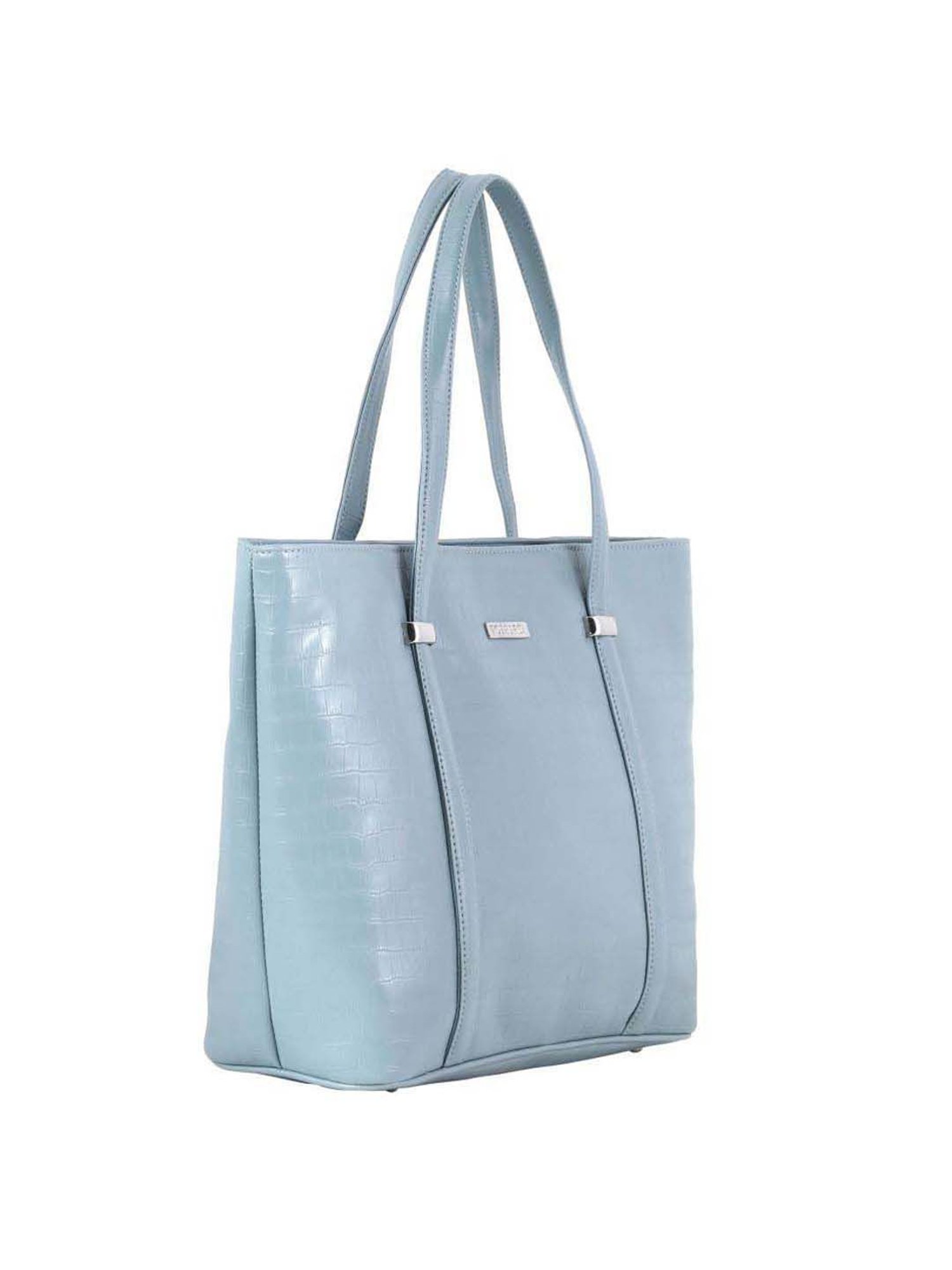 Toteteca Blue Textured Medium Tote Handbag