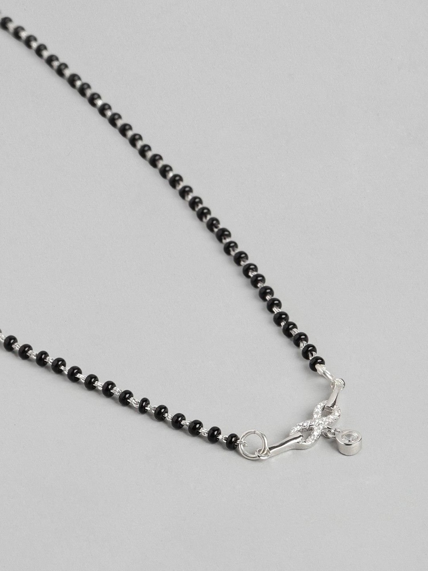 Zavya 92.5 Sterling Silver Infinity Mangalsutra for Women