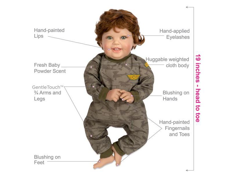 Paradise Galleries Reborn Toddler Boy - The Adventure Begins, 19 inches, GentleTouch Vinyl, 7-Piece Doll Gift Set