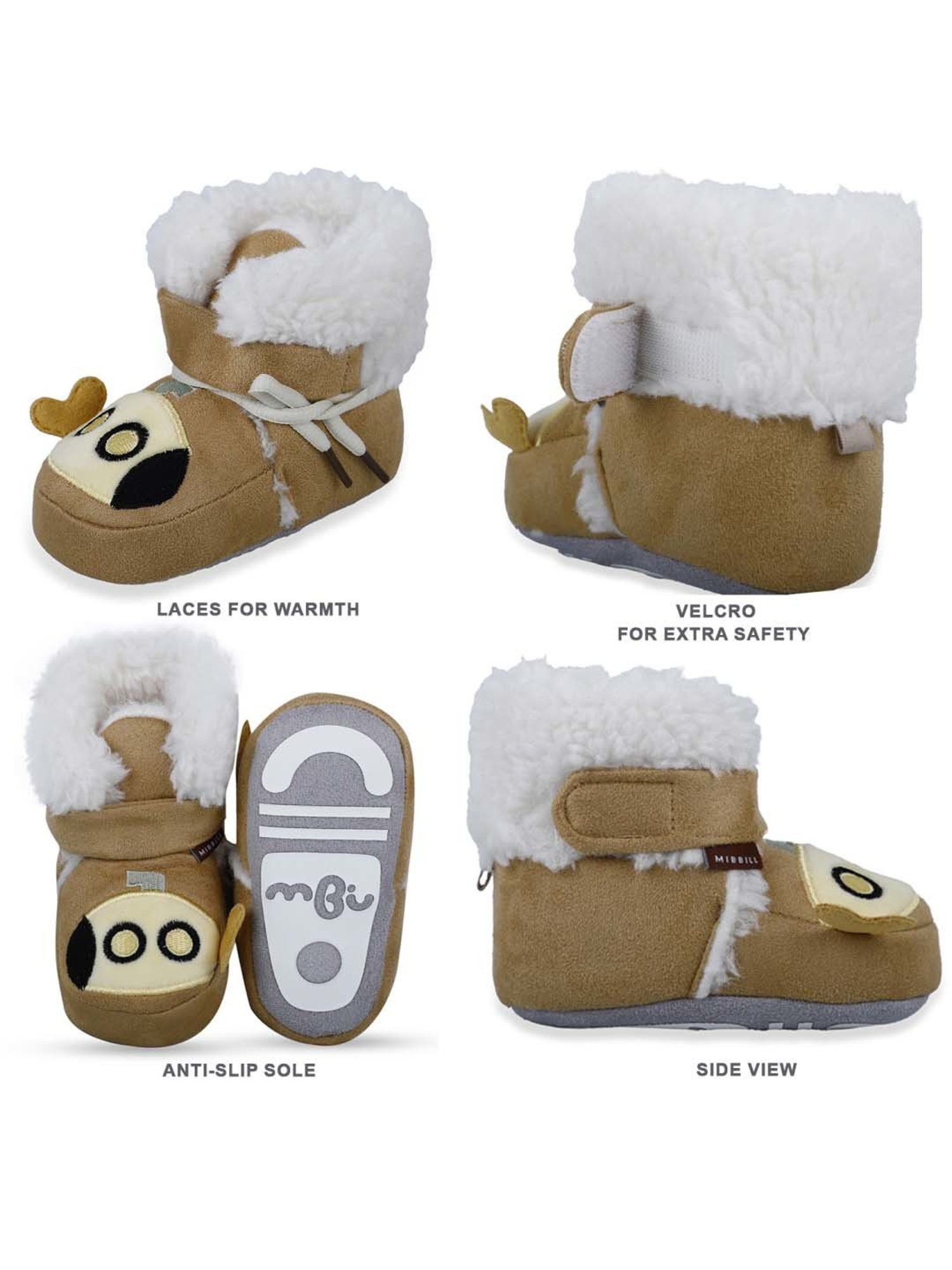Baby Moo Kids Brown Casual Booties