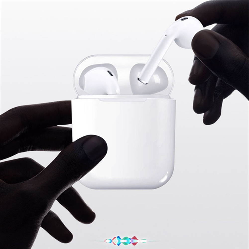 i18 Wireless in-Ear Sport Bluetooth 5.0 Earphones Android earpods iphone Bluetooth distance 590 inch (Mini White)