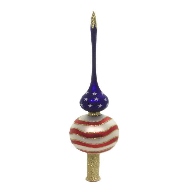 Christina's World 12.0" Americana Tree Topper Patriotic Stars Stripes  -  Tree Toppers