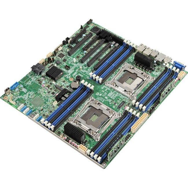 Intel S2600CWTR Server Motherboard - Intel Chipset - Socket LGA 2011-v3 - SSI EEB - 2 x Processor Support - 1 TB DDR4 SDRAM Maximum RAM - 2.13 GHz, 1.87 GHz, 1.60 GHz Memory Speed Supported - DIMM, RD