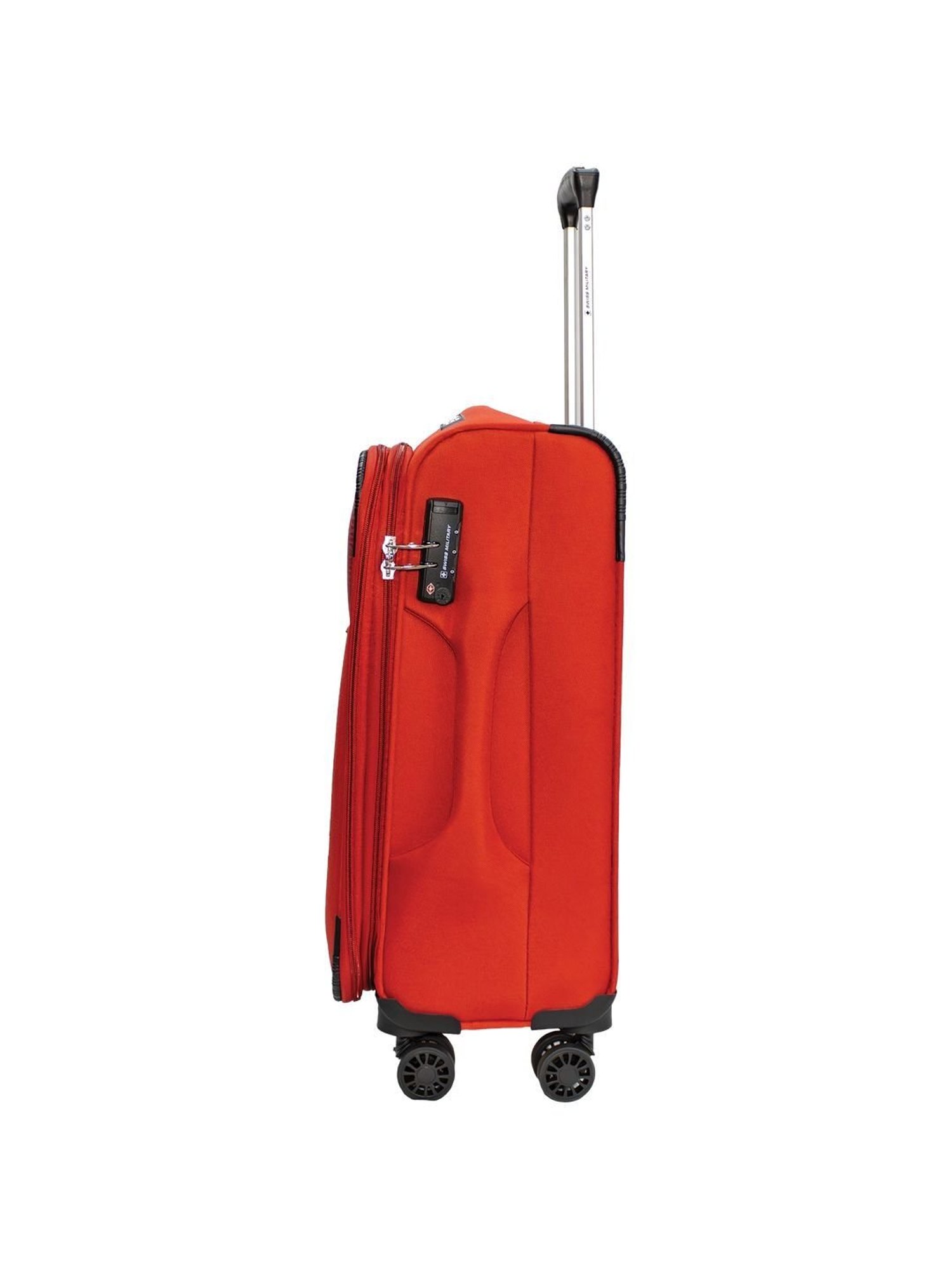 Swiss Military Red 8 Wheels Small Carry-On Luggage