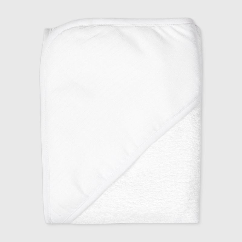 Baby Boys' Basic Muslin Hooded Towel - Cloud Island™ Mint/Aqua/White