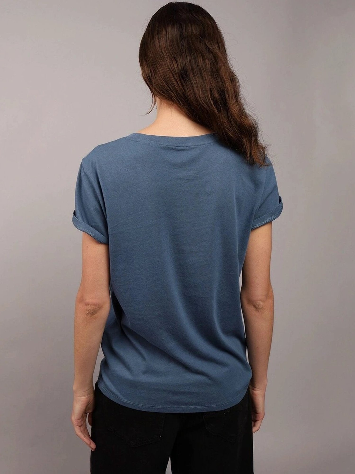 American Eagle Outfitters Blue Cotton Printed T-Shirt